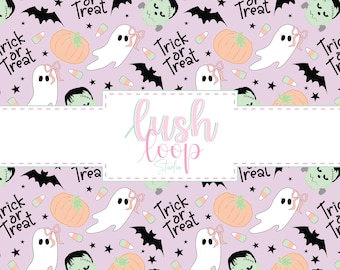 Halloween Pumpkins Seamless Pattern-Pastel Pumpkin, Ghost and Frankenstein Repeat Pattern-Digital Download-Design PNG-Bats