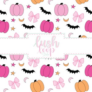 Halloween Seamless Pattern-Halloween Repeat Pattern-Digital Download-Fabric Pattern Design-Commercial Use-Girly Girl Halloween PNG