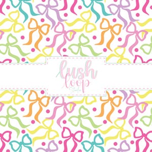 Regenboog strikken naadloos patroon-roze blauw Aqua strikken-digitale download-PNG herhalend bestand-lente coquette polka dot strikken