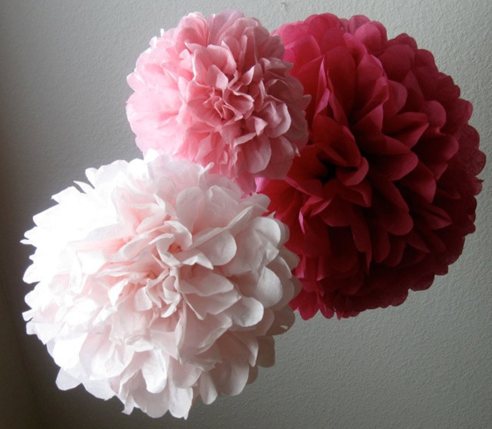 Tissue Pom Poms Set of 6 Poms Birthday Nursery Shower Etsy