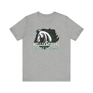 Williamsburg Stallions Graphic Tee, Unisex Jersey T-Shirt, Sports Team Apparel, Williamsburg Academy