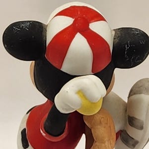 Disney Vintage Ceramic Mickey Mouse Playing Baseball Figurine made in Korea image 4