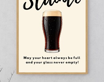 Irish Saying Prints | Sláinte, Grá, Céad Míle Fáilte, Póg Mo Thóin & Craic agus Ceol | Individual Prints or Matching Sets