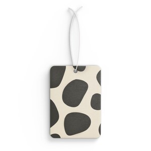 Cow Print Car Air Freshener, Cute Auto Decor, Gift for Animal Lovers, Car Accessories, Black and White Air Freshener