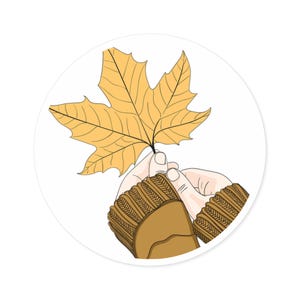 Autumn Leaf Stickers, Cozy Fall Decor, Seasonal Gifts, Laptop, Water Bottle, Journals, Nature Lovers
