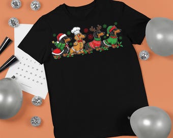 Funny Dachshund Christmas PNG | Holiday Wiener Dog, Santa Hat (Digital Download)