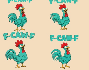 Grappige kip-png-bundel: shirtontwerp haanmeme (digitale download)