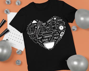 Bakery Heart PNG | Baking Lover Sublimation Design (Digital Download)