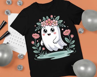 Halloween Floral Ghost PNG | Girls Costume Design (Digital Download)