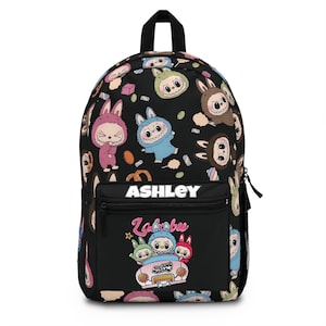 Labubu Backpack, Labubu Canvas backpack, Labubu School Backpack, Cute Kids Backpack,