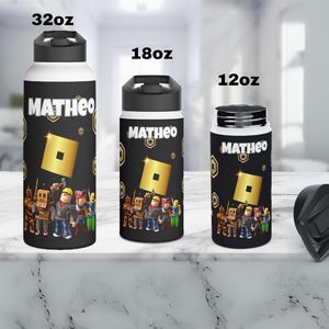 Roblox Tumbler - Gaming Tumbler - Roblox Personalized Tumbler - Roblox Fan - Roblox Water Bottle - Roblox Party - 12 oz, 18oz nad 32oz