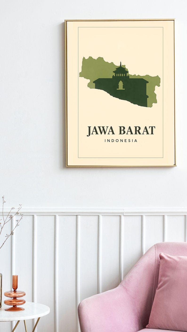 West Java Map Digital Download – Printable Wall Art for Living Room ...