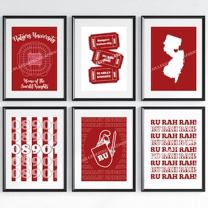 Rutgers University Dorm Poster Set