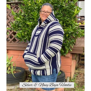 Crochet Baja Hoodie Pattern - Size XL - 3XL