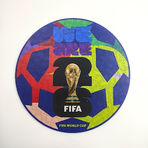 FIFA World Cup 26™ Official Licensed Round Jigsaw Puzzle – 200 Pieces | Color Edition Football Puzzle| World Cup 2026 Birthday Collectible