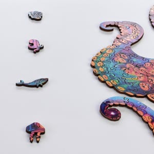 Reouinty Wooden Puzzle Ocean Octopus 200Pcs main image 1
