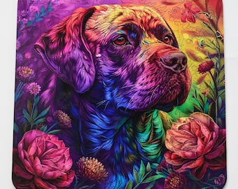Bordeaux Dog Wooden Jigsaw Puzzle for Adults - Unique Shaped Pet Art - 200 Pieces Mastiff Summer Decor Self-care Gift - Premium Wood Box