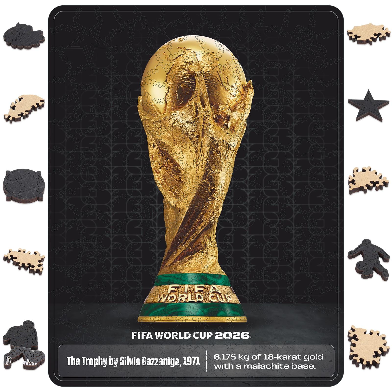 Official FIFA World Cup 2026 Wooden Puzzle | World Cup Trophy Art