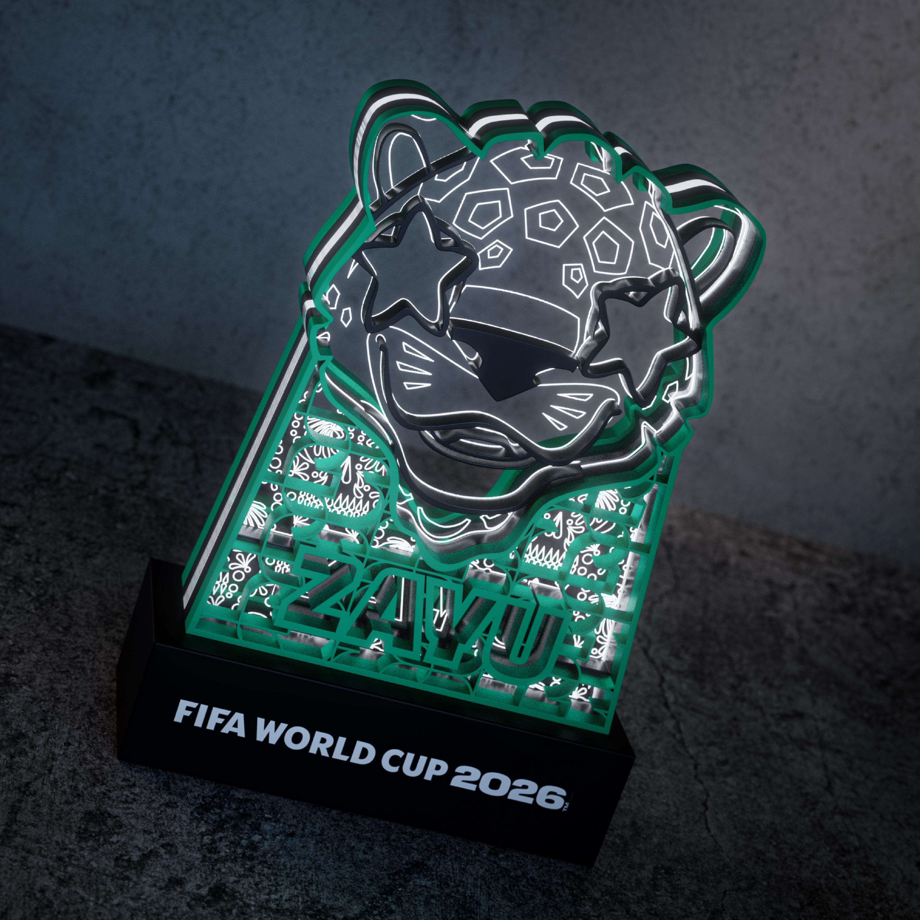 Official Licensed FIFA World Cup 2026 LED 3D Light Board - ZAYU Mascot ...
