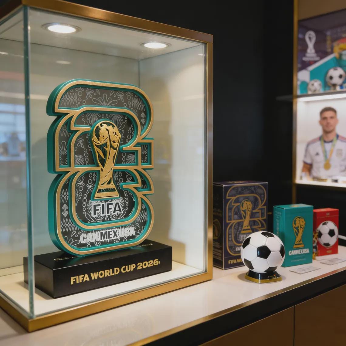 Official Licensed FIFA World Cup 2026 LED 3D Light Board - Trophy