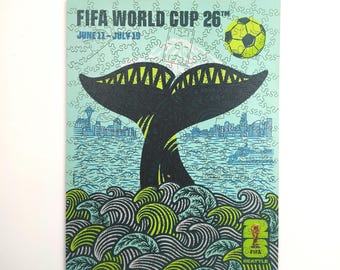 FIFA World Cup 26™ Official Licensed Jigsaw Puzzle – Seattle City Poster | 200 Pieces Wooden Puzzle | World Cup 2026 Art | Soccer Fan Gift