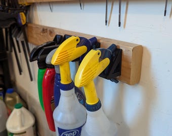 Spray Bottle Holder Mount 5-Pack | Garage & Kitchen Organization