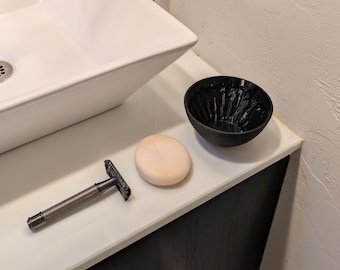 Shaving Lather Bowl with Ridges | Non-Slip Textured Grip
