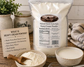 Amish Heavy Cream Powder | Natural Non-GMO Dairy, Baking, Creamer, Pantry Staple
