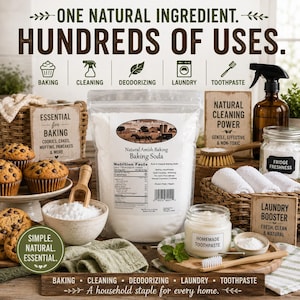 Amish Natural Baking Soda | Cleaning, Baked Goods, Deodorizing, Toothpaste, Clean-Label Pantry Essential