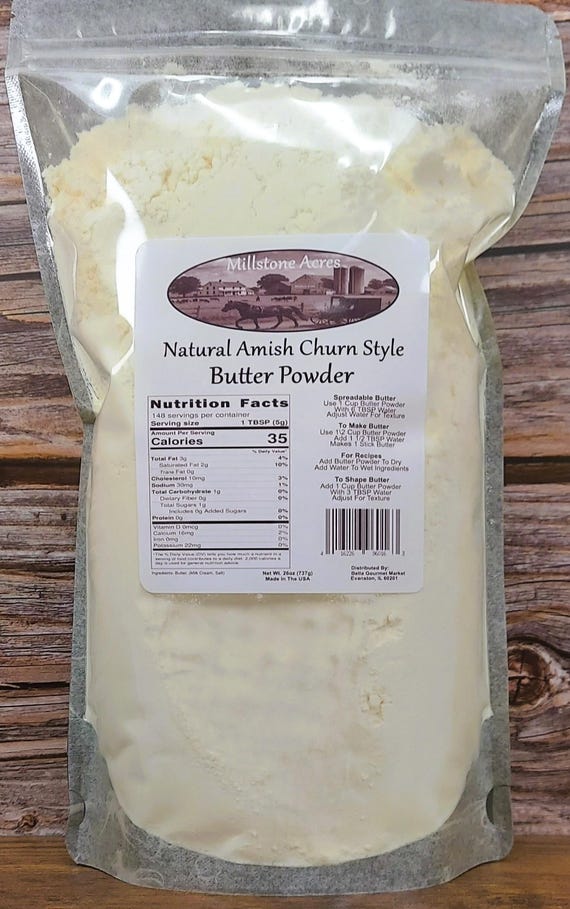 Amish Natural Salted Butter Powder – Clean Label Baking & Camping Pantry Essential