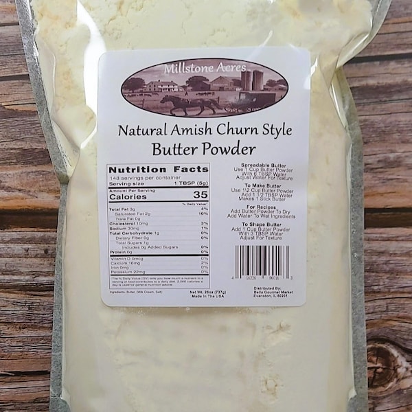 Amish natuurlijk gezouten boterpoeder – Clean Label Baking & Camping Pantry Essential