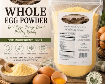 Huevo entero en polvo para hornear / Huevos de larga duración para despensas y preparación de alimentos en el hogar