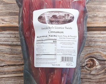 Amish Style Cinnamon Licorice – Spicy Sweet Candy, Handmade Gourmet Licorice, Old-Fashioned Chewy Treat