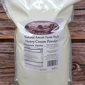 Amish Heavy Cream Powder | Natural Non-GMO Dairy for Baking, Cooking, Coffee, Tea | Clean Label Creamer | Shelf Stable Pantry Essential