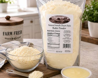 Natural Salted Sweet Cream Butter Powder Amish Churn Style Baking Cooking Pantry Ingredient