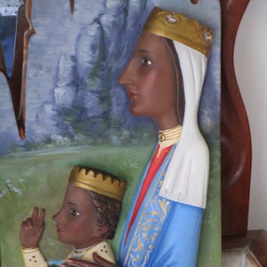 Ancient religious image of the Virgin of Montserrat, la Moreneta, Black Madonna.