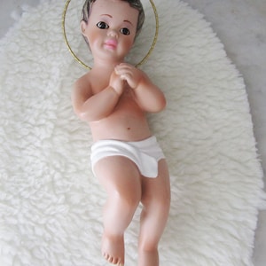 Baby Infant Child Jesus Glass Eye Nativity Christmas. Infant Jesus religious antique  religious Vintage