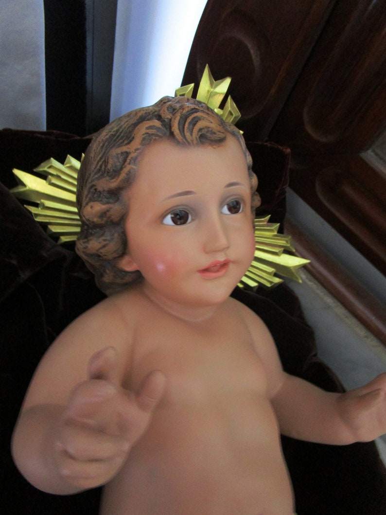 Antique Baby Infant Child Jesus Statue With Glass Eyes. Etsy
