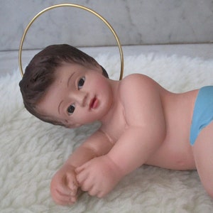 Baby Infant Child Jesus Glass Eye Nativity Christmas. Infant Jesus religious antique  religious Vintage
