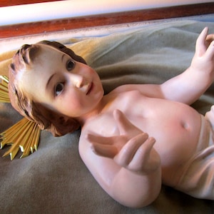 Baby Infant Child Jesus Glass Eye Nativity Christmas. Infant Jesus religious antique   Vintage
