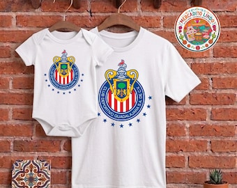 Chivas Guadalajara Matching Outfits | Mexican Soccer Fan Shirts | Retro Chivas shirt