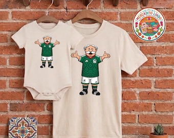 Matching Dr Simi Mexico Jersey Shirt and Onesie | Mexican Soccer Dr Simi Family Matching Outfits | Dr Simi Camiseta Seleccion Mexicana