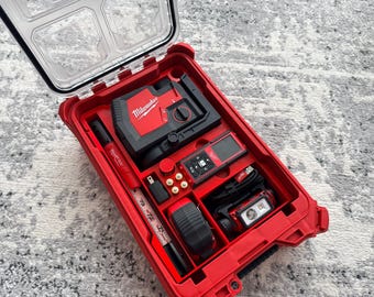 Inserto organizador Milwaukee Packout – Compatible con el nivel láser 3521-21 – Inserto duradero para guardar herramientas