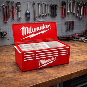 Toolbox-bureauopberger – pennen- en gereedschapshouder - op Milwaukee geïnspireerd