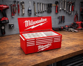 Toolbox Schreibtisch Organizer - Stifte- & Werkzeughalter - Inspiriert von Milwaukee