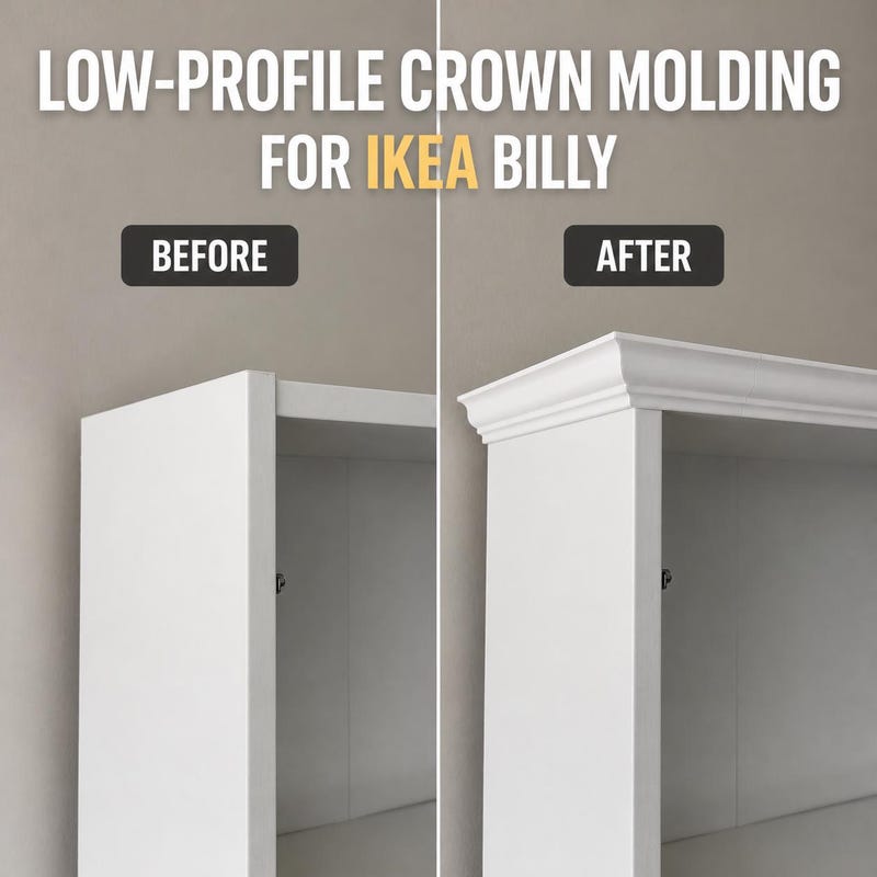 Low profile BILLY crown moulding kit