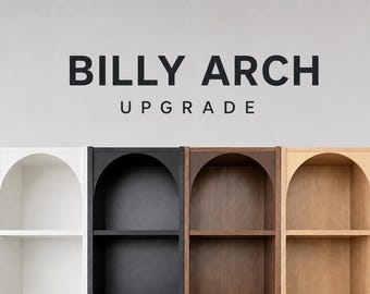 IKEA BILLY Arch Inserts | Fits Wide & Narrow Bookcases | Peel-and-Stick Arch Upgrade (Set of 2)