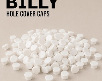 IKEA Billy Hole Covers – Shelf Pin Hole Plugs Compatible with Billy Bookcase – Clean Minimal Look