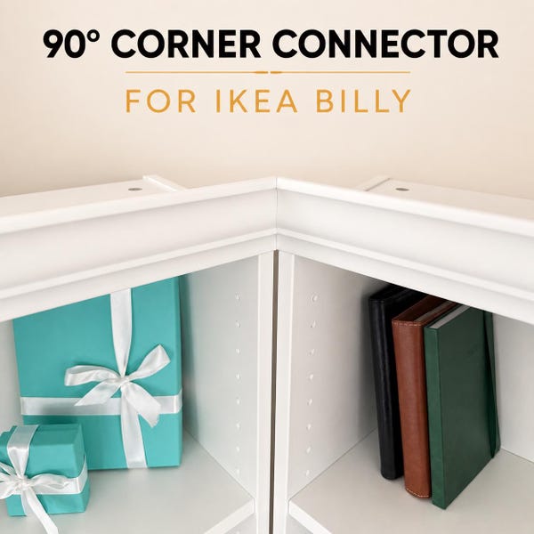 Corner connectors for BILLY crown moulding