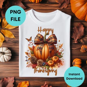 Vintage Thanksgiving Pumpkin Bow PNG, Fall Design (Digital Download)